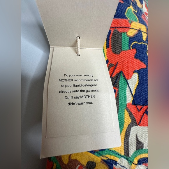 Mother Jeans The Insider Flood Cosmic Bloom Funky Multicolor NWT Size 26 - Picture 10 of 16